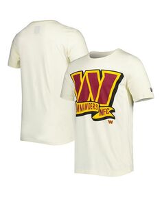 Мужская кремовая футболка Washington Commanders Sideline Chrome New Era, слоновая кость/кремовый