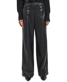 Женские матросские брюки из искусственной кожи KARL LAGERFELD PARIS, черный