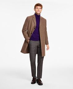 Мужские роскошные пальто классического кроя из смеси шерсти и кашемира Michael Kors, коричневый
