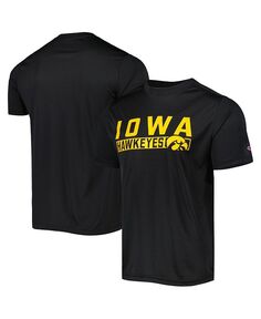 Мужская черная футболка Iowa Hawkeyes Impact Knockout Champion, черный