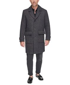 Мужское пальто Wexford с узором «в елочку» Marc New York, синий