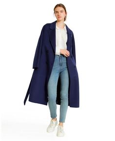 Женское двубортное шерстяное пальто на подкладке Boss Girl Belle &amp; Bloom, синий
