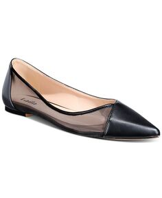 Женские туфли на плоской подошве с острым носком Linda, удлиненные, размеры 9–14 VAILA SHOES, черный