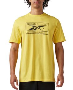 Мужская футболка с графическим логотипом и логотипом спортсмена Reebok, желтый