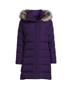 Женское пуховое зимнее пальто для миниатюрных размеров Lands&apos; End, фиолетовый
