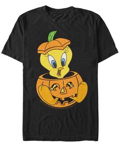 Мужская футболка с коротким рукавом Looney Tunes Tweet Pumpkin Fifth Sun, черный