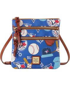 Женская сумка через плечо Toronto Blue Jays Game Day с тройной молнией Dooney &amp; Bourke, синий