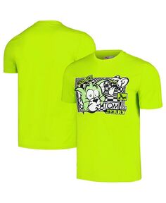 Мужская и женская неоново-зеленая футболка Tom and Jerry Trippy Freeze Max, зеленый