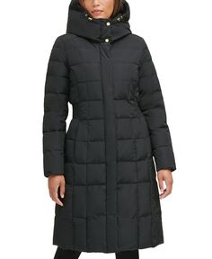 Женское пуховое пальто с лоскутным принтом Cole Haan, черный