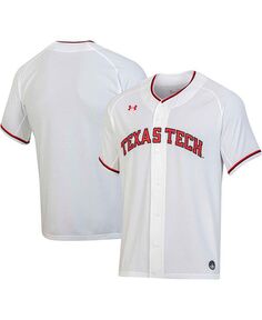 Мужская белая бейсбольная майка Texas Tech Red Raiders Replica Under Armour, белый