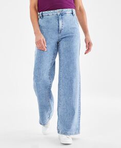 Женские джинсы широкого кроя с высокой посадкой Style &amp; Co, фиолетовый