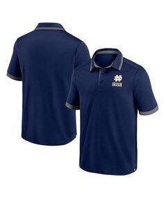 Мужская темно-синяя рубашка-поло с фирменным логотипом Notre Dame Fighting Irish Color Block Fanatics, синий