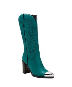 Женские узкие ботинки до икры Zaina Western Western Katy Perry, зеленый
