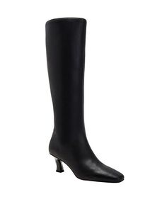Женские ботинки на каблуке-рюмочке с квадратным носком The Zaharrah, стандартные икры Katy Perry, цвет Black Leather