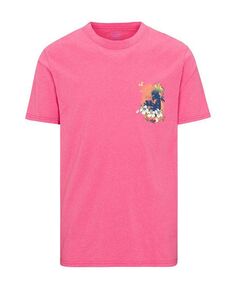 Мужской большой &amp; Высокая футболка с рисунком для лонгборда в тропическом стиле Psycho Tuna, розовый