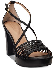 Женские классические сандалии на платформе Shelby Lauren Ralph Lauren, черный