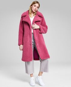 Женское плюшевое пальто с воротником-стойкой BCBGeneration, розовый