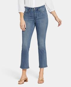 Женские узкие укороченные расклешенные джинсы из эластичного денима с высокой посадкой NYDJ, цвет Prelude