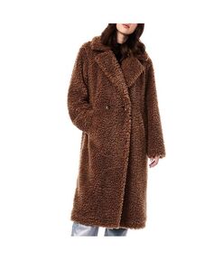 Женское длинное пальто из искусственного меха Bernardo, коричневый