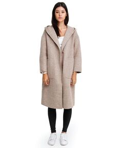 Женское пальто большого размера из смесовой шерсти Belle &amp; Bloom, цвет Beige
