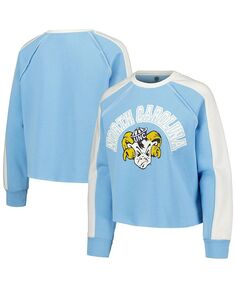 Женский укороченный пуловер Carolina Blue North Carolina Tar Heels Blindside Raglan nbsp; Gameday Couture, синий