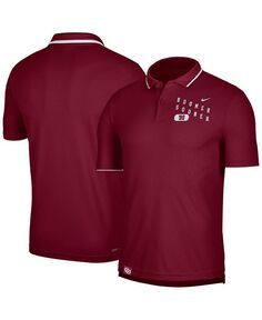Мужская малиновая рубашка-поло Oklahoma Earlys Wordmark Performance Nike, красный
