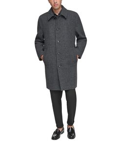 Мужское однобортное пальто Rennel с узором «гусиные лапки» Marc New York, серый