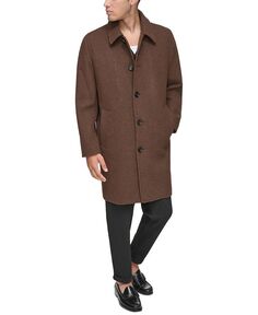 Мужское однобортное пальто Rennel с узором «гусиные лапки» Marc New York, коричневый