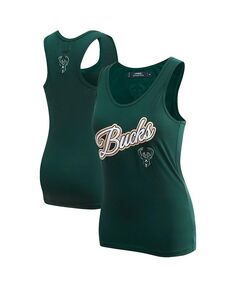 Женская зеленая майка Hunter Milwaukee Bucks Script Pro Standard, зеленый