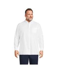 Мужская высокая оксфордская рубашка традиционного кроя с парусом Rigger Lands&apos; End, белый