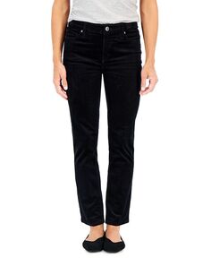 Миниатюрные вельветовые джинсы прямого кроя Style &amp; Co, черный