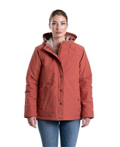 Женское пальто с капюшоном Softstone Micro-Duck больших размеров Berne, красный