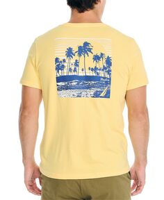 Мужская футболка классического кроя с графическим логотипом Palm Beach Nautica, желтый