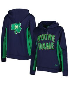 Женский темно-синий пуловер с капюшоном Notre Dame Fighting Irish Gameday Tech Under Armour, синий