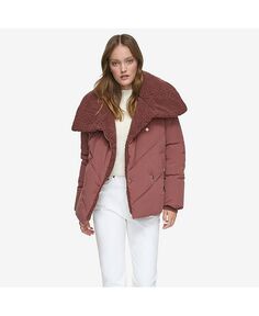 Женское асимметричное стеганое пальто Валенсия Andrew Marc, фиолетовый