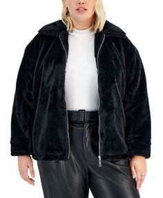 Модное подростковое пальто больших размеров из искусственного меха Jou Jou, черный