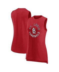 Женская фирменная майка Heather Red St. Louis Cardinals What Goes About Fanatics, красный