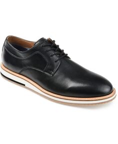 Мужские туфли дерби Glover широкой ширины Tru Comfort из пенопласта на шнуровке с круглым носком Thomas &amp; Vine, черный
