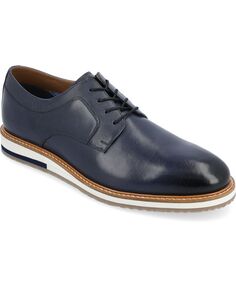 Мужские туфли дерби Glover широкой ширины Tru Comfort из пенопласта на шнуровке с круглым носком Thomas &amp; Vine, синий