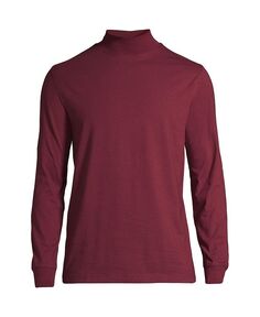 Мужская футболка с воротником-стойкой Super-T Lands&apos; End, цвет Rich burgundy