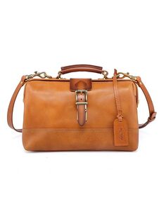 Женская сумка-саквояж Doctor из натуральной кожи OLD TREND, цвет Chestnut