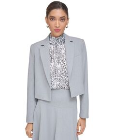 Женский укороченный пиджак с открытым передом Calvin Klein, серебро