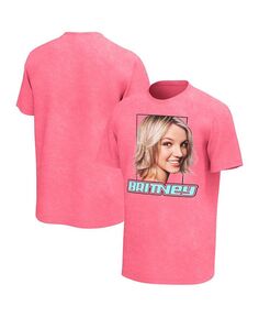 Мужская розовая футболка с рисунком Britney Spears Smile Philcos, розовый