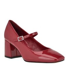 Женские туфли-лодочки Jatlee Mary Jane с квадратным носком и блочным каблуком Calvin Klein, красный