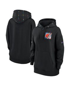 Женский черный пуловер с капюшоном Cleveland Browns 2023 NFL Crucial Catch Club Nike, черный