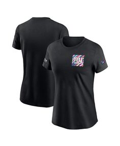 Черная женская футболка Tri-Blend New York Giants 2023 NFL Crucial Catch Sideline Nike, черный