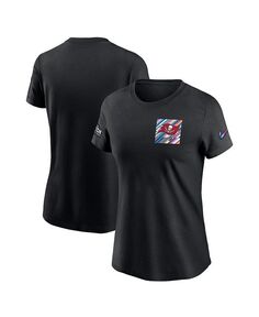 Черная женская футболка Tampa Bay Buccaneers 2023 NFL Crucial Catch Sideline Tri-Blend Nike, черный