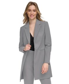 Женский удлиненный пиджак на одной пуговице Calvin Klein, серый