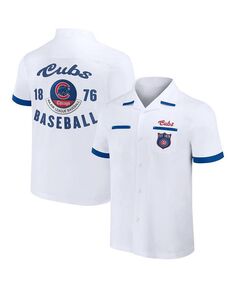Мужская рубашка на пуговицах для боулинга Darius Rucker Collection от White Chicago Cubs Fanatics, белый