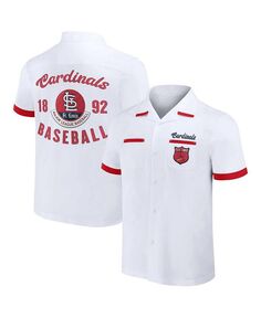 Мужская рубашка на пуговицах для боулинга Darius Rucker Collection от White St. Louis Cardinals Fanatics, белый